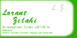 lorant zilahi business card